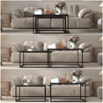 thumbnail image 4 of NAIYUFA Nesting Coffee Table Set of 2,Square Table with Steel Frame,Industrial Tables for Living Room, Bedroom ,Balcony Yard ,Black, 4 of 7