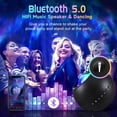 thumbnail image 3 of Proyector Galaxy con altavoz Bluetooth de alta fidelidad y 15 sonidos de ruido blanco, luz nocturna con control remoto y temporizador para dormitorio o habitación de niños, 3 of 6