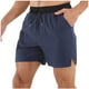 thumbnail image 2 of pstuiky Pantalones cortos de gimnasio, Pantalones cortos deportivos informales de secado rápido para hombre, con bolsillo de malla y cordón ajustable Pantalones cortos cargo, 2 of 8