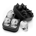 thumbnail image 4 of Bandeja de molde de hielo de calavera 3D, molde de silicona premium súper flexible para cubitos de hielo para bebidas, té helado y café (calavera) TUNC Sencillez, 4 of 5