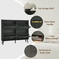 thumbnail image 5 of YouTrend Shoe Storage Cabinet with 4 Flip Drawers, Farmhouse Shoe Organizer for Entryway, Black, 5 of 11