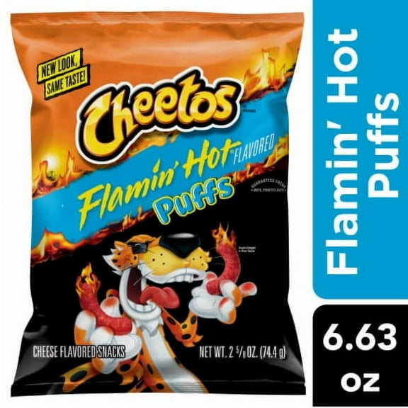 2X - Cheetos Flamin' Hot Puffs Cheese Snacks
