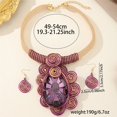 thumbnail image 3 of Conjunto de joyería africana Declaración gran cristal colgante collar pendientes conjunto, 3 of 3