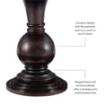 thumbnail image 4 of Kingfisher Lane Round Wood Accent Table Pedestal Base 26.5" High in Espresso, 4 of 12