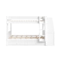 thumbnail image 5 of Mirightone Wood Full over Full Bunk Bed with Desk, Bunk Bed with Storage Drawers and Bookshelves, Full size Bunk Bed for Teens Adults, White, 5 of 6