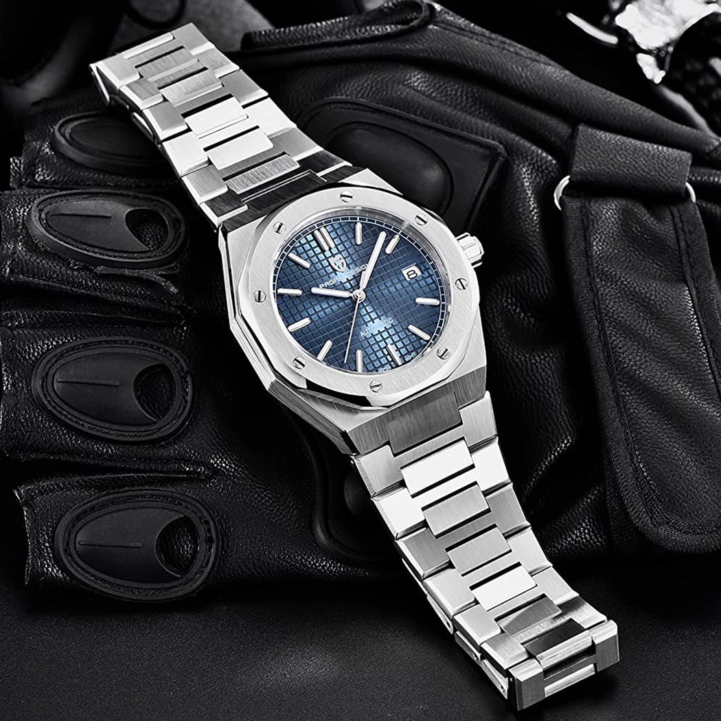 PAGANI DESIGN Automatic Men's Watches Mechanical Stainless Steel Waterproof Wrist Watch for Men 8215 Movt Synthetic Sapphire Glass PD1673