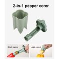thumbnail image 5 of Pepper Corer, 2 in 1 Bell Peppers Seed Core Remover, Fruit & Vegetable Quick Corer and Cave Tools, Pepper Cutter for Vegetables Kitchen Gadget, 5 of 6