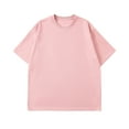 thumbnail image 2 of Pxiakgy t shirts for men Mens Summer Solid Color Fabric Simple Casual T Shirt with Round Neck And Short Sleeves mens t shirts mens tops Pink + XL, 2 of 4