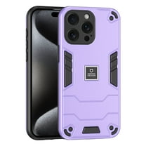 Feishell Military Shockproof iPhone 15 Pro Max Case [2 Layer Structure][Military Grade Anti-Drop] Hard Slim Camera Protection Rugged Case, Heavy Duty Protective Case for i15 Pro Max, Purple