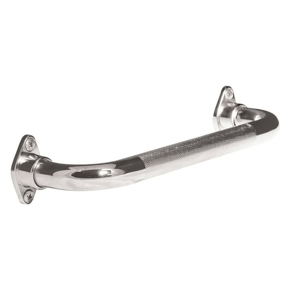 Knurled Chrome Grab Bar with Rotating Flange, 24" / 60.96 cm