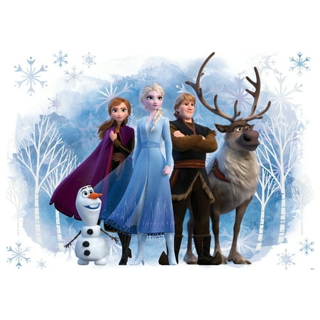Roommates Disney Frozen Group Extra Large Peel and Stick Wall Decals  35.92 in x 25.43 in  Blue