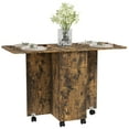 thumbnail image 1 of HOMCOM Table à Manger Pliable, Table de Cuisine Roulante avec Tiroirs, Armoire, 1 of 10