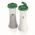 thumbnail image 2 of 2 Sets Plastic Salt and Pepper Shakers Hourglass Salt and Pepper Shakers with Lids Large Covered for Camping Outdoor Lunch Home Restaurant, Kitchen Gadgets (Red), 2 of 8