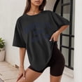 thumbnail image 1 of WILLBEST T-Shirt Canada pour Femme Décontracté Imprimé Col Rond Manches Courtes T-Shirt Ample, 1 of 3