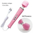 thumbnail image 3 of 10 Speeds Wired Handheld Massager with Strong Vibrations, Powerful Body Massage Tool, Personal Therapy Massager for Sports Recovery, Muscle Aches, Body Pain (Pink), 3 of 5