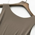 thumbnail image 6 of Helii Women's Tank Tops Round Neck Solid Color Comfys Fit Camisole Tops Elegant Lightweight Basic Shirt Fashion Business Outfits M-2XL Coffee, 6 of 7