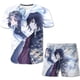 thumbnail image 1 of Bebé niños niñas Demon Slayer conjuntos verano niños ocio 2 piezas ropa trajes camisetas + Pantalones cortos ropa de impresión Outfits12M Gao Jinjia LED, 1 of 2