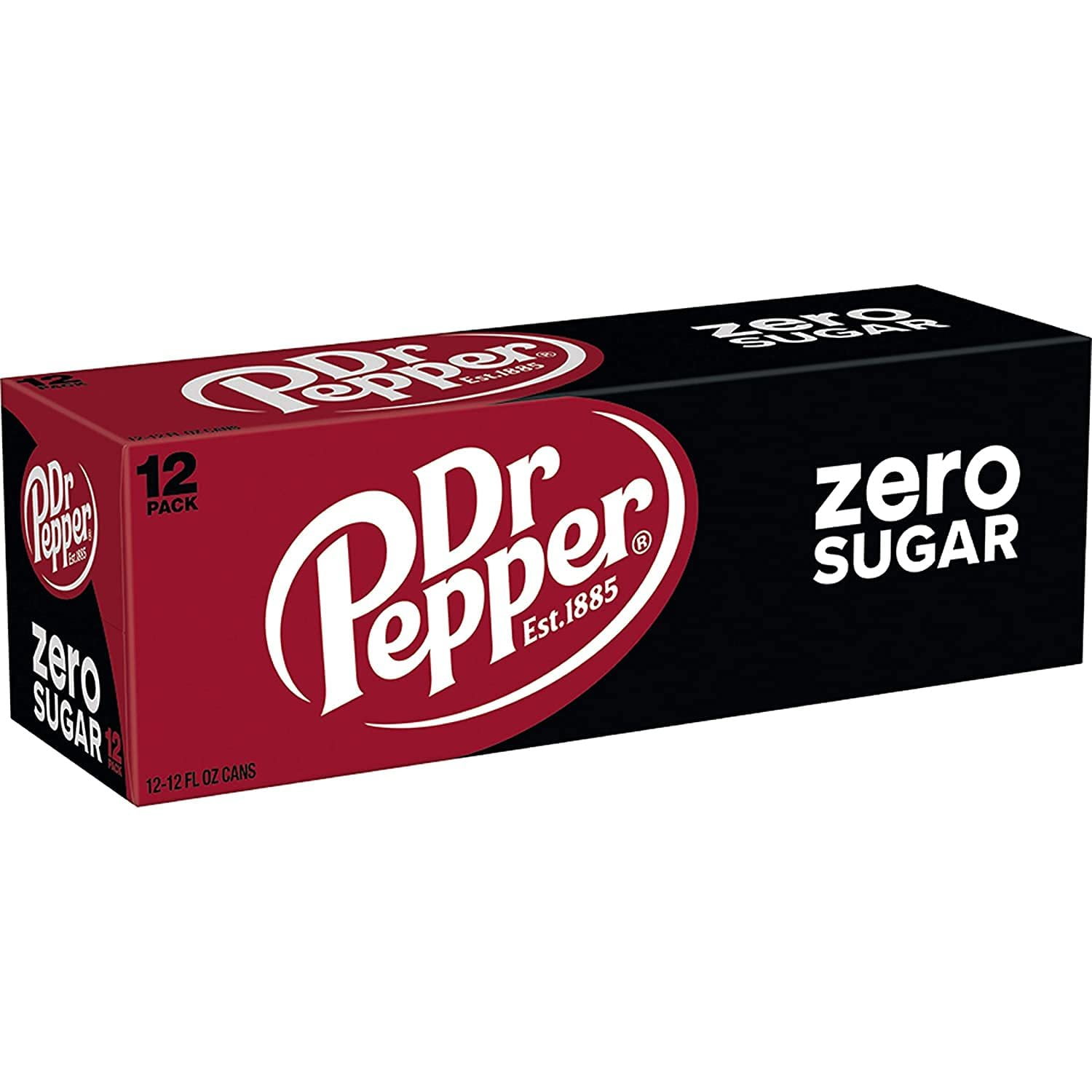 DR PEPPER Zero Sugar Soda, 12 fl oz cans, 24 pack