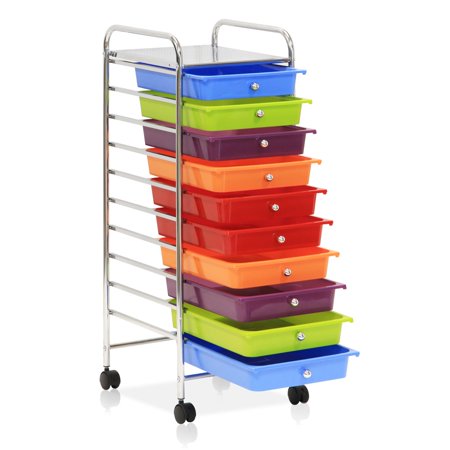 Furinno Ws17187rb Wayar 10 Drawer Trolley Walmart Canada
