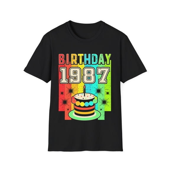 Vintage 1987 T Shirts for Men Retro Funny 1987 Birthday Mens T Shirts