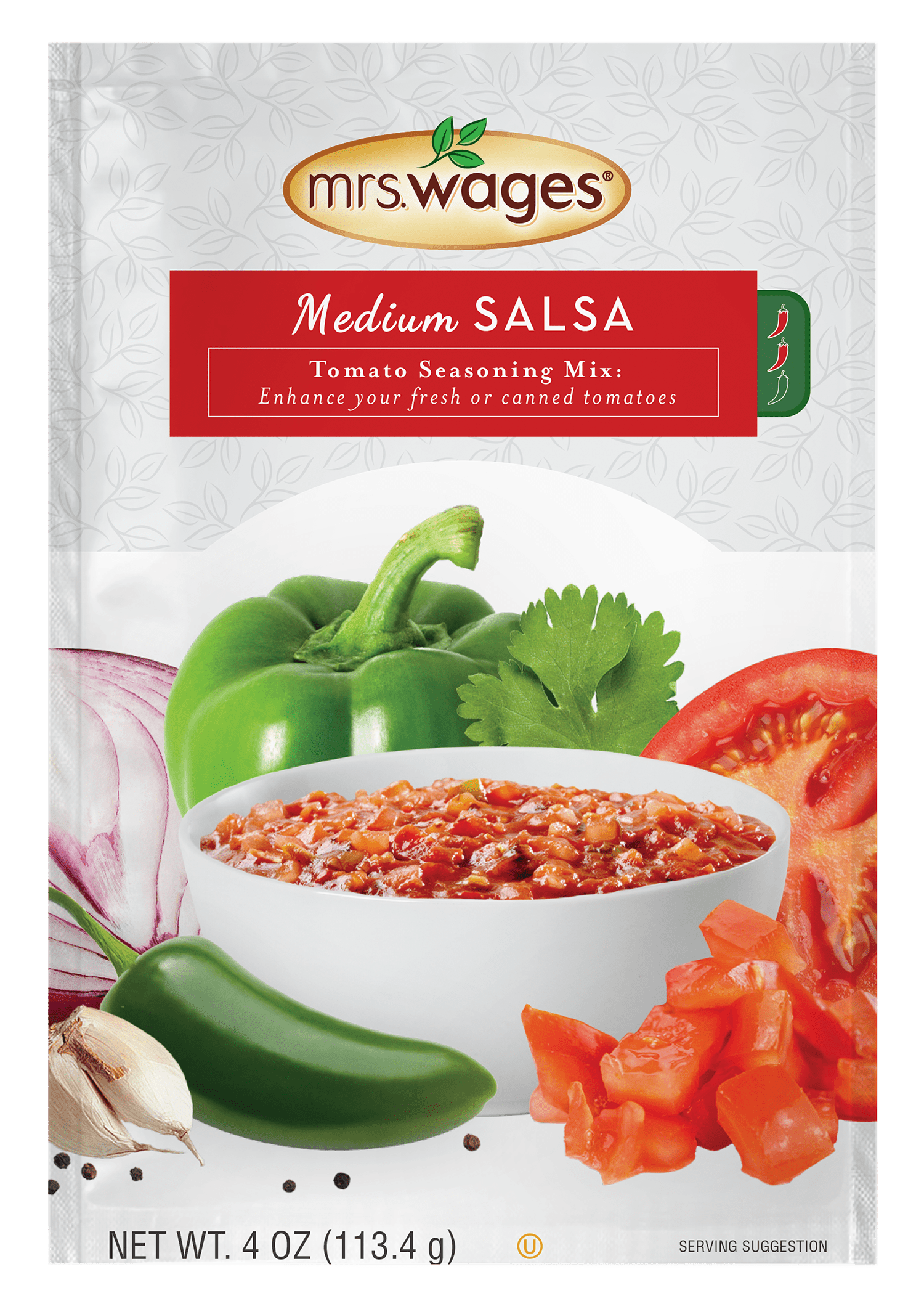 (3 pack) Mrs. Wages Homemade Salsa Mix, Canning Supplies for Home Canned Salsa, 4 oz Salsa Seasoning for Preserving Tomatoes