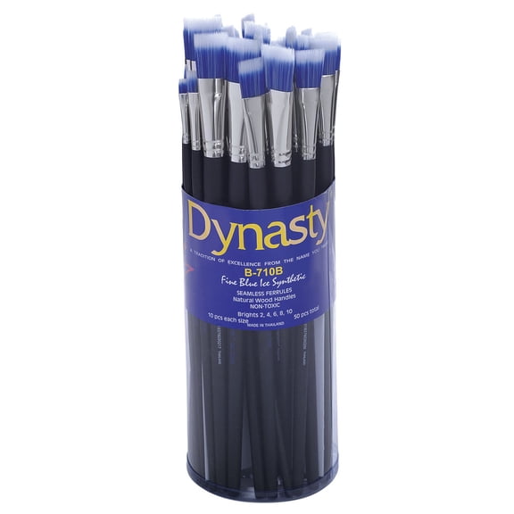 Dynasty Blue Ice Brush Canister - Brights, Set of 50