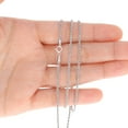 thumbnail image 7 of Nuragold 10k Real White Gold 1.5mm Rope Chain Diamond Cut Necklace (14"-26") Dainty Italian Jewelry for Men & Women, 7 of 7