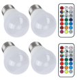 thumbnail image 4 of Ampoule LED, Couleur Monochromatique Luminosité Réglable Super Longue Durée de Vie Ampoule RGB, avec Télécommande pour Maison Bar Fête Chambre Chambre Escalier Bar RGB + Douille de Lampe E27 Blanc Chaud 3000K, 4 of 8