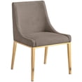 thumbnail image 1 of Meridian Furniture Haines Brown Linen Textured Fabric Dining Chair, 1 of 9