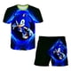 thumbnail image 2 of Camiseta de verano para niños y niñas 4-14T Sonic 2 traje para niños con estampado 3D sonic niños camisetas de manga corta patrón traje, 2 of 5
