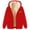Red, variant on Bovemsi Sweatshirt for Women Fashionable And Casual Fleece Lined Thickened Warm Hooded Zip Up Hoodie