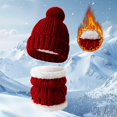thumbnail image 1 of Women's Winter Warm Hat And Neck With Thick Velvet For Cold And Cycling, 1 of 5