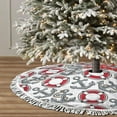 thumbnail image 3 of Christmas Tree Skirt, Anchors life buoys vintage print Christmas Tree Decorations Indoor, Tree Skirts Mat With Tassel Trim for Halloween New Year Holiday Christmas Party Decor 36 Inches, 3 of 7