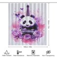 thumbnail image 2 of Funny Cute Panda Shower Curtain for Bathroom with 12Hooks, Polyester Fabric Thick Shower Curtain Washable Waterproof Curtain, 2 of 8
