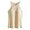 Beige, variant on Womens Sleek Solid Sleeveless Tank Top With Built In Chest Pad For Fit And Flexible Yoga Wear Seamless Neckline Camisole For Layering And Training Sleeveless Blouses Women, Size XL