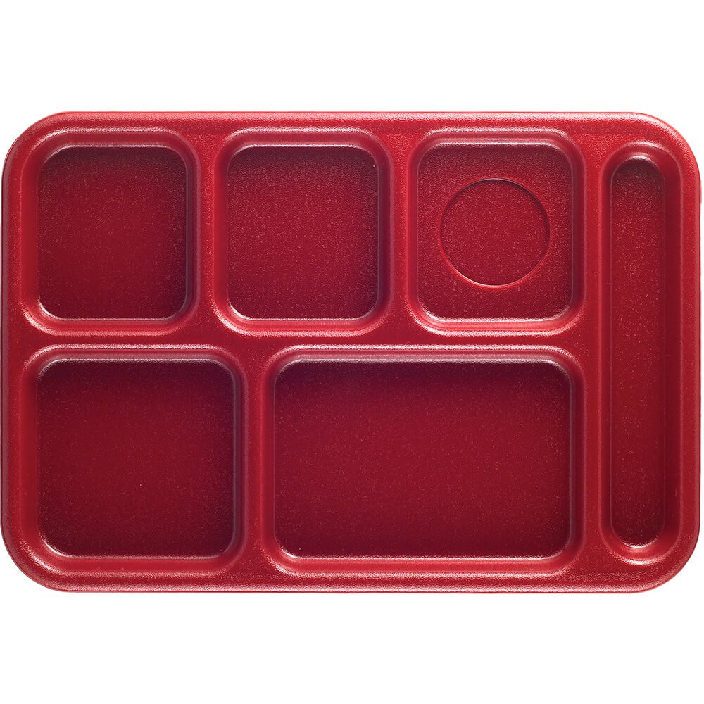 Cambro Rose Red, Plastic Lunch Tray, 24PK, BCT1014163
