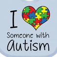 thumbnail image 4 of Inktastic I Heart Someone with Autism Boys or Girls Baby Bib, 4 of 4