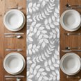 thumbnail image 5 of Gray Leaves Table Runner Farmhouse Botanical Leaf Branch Vintage Modern Tablerunners 13 x 72 Inch, Table Decorations Tabletop Scarf for Summer Gathering Holiday Farmhouse Kitchen Dining Decor, 5 of 8