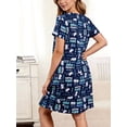 thumbnail image 6 of DAKIMOE Cotton Nightgowns for Women Soft Cotton Short Sleeve Night Shirts Womens Print Sleep Shirts Loose Comfy Pajamas Sleepwear, 6 of 7