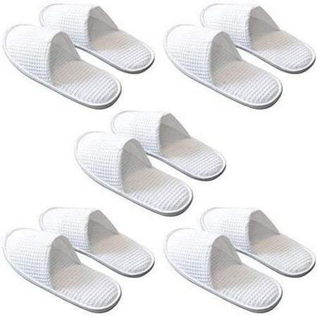 

Gespout 5 Pairs Disposable Slippers Beauty Salon Slippers For Home Hospitality Hotel Use 29x11.5cm White 5 Pairs