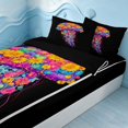 thumbnail image 2 of Erosebridal Coastal Jellyfish Zipper Twin Comforter Sets with Fitted Sheet and 2 Pillowcases, Ocean Wildlife Zipper Bedding Set, Black Reversible, 2 of 7