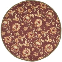 Safavieh Easy Care Thomasina Floral Area Rug, Maroon/Green, 8' x 8' Round