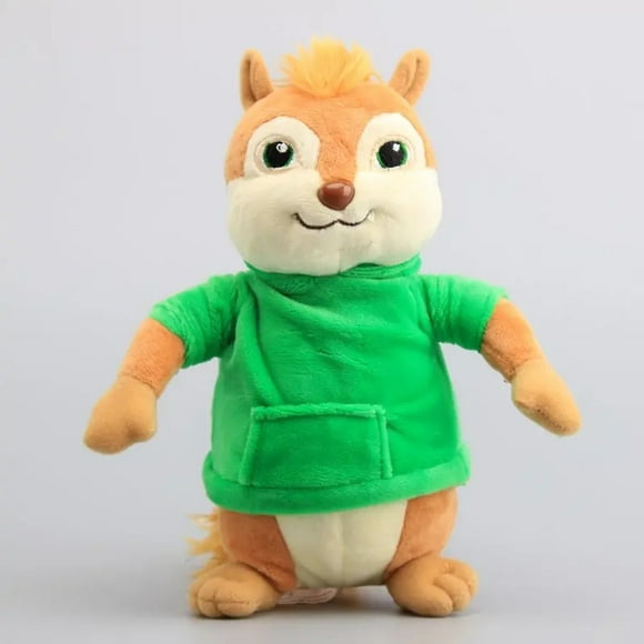 New 22cm Alvin and the Chipmunks Halloween Plush Toys Kawaii Fluffy Chipmunks Stuffed Animals Birthday Christmas Gift Green 22cm