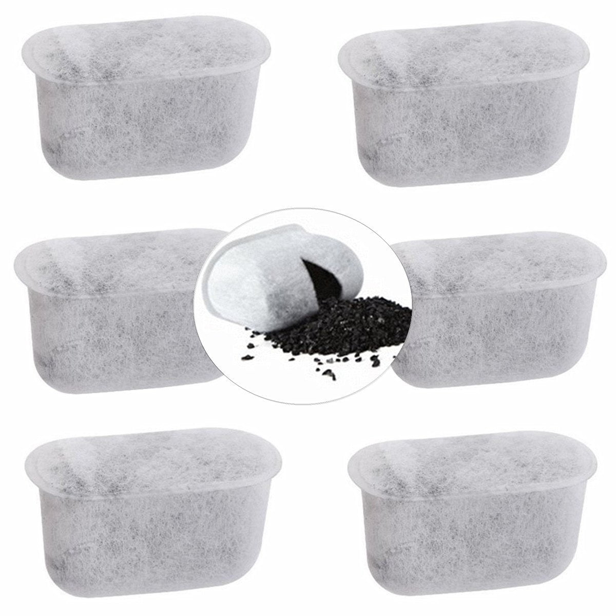 Set of 6 Replacement Charcoal Water Filters for Cuisinart Coffee Maker