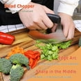 thumbnail image 7 of Salad Chopper Mezzaluna Knife with Protective Cover and Anti-Slip Handle - Stainless Steel Vegetable Cutter, Onion Chopper, Pizza Cutter, 7 of 7