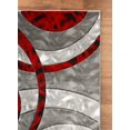 thumbnail image 3 of Glory Rugs Tapis Moderne 4x6 Cercles Rouges Clairs Géométrie Doux Sculpté à la Main Tapis de Sol Contemporain Texture Moelleuse pour Salon Salle à Manger et Chambre, 3 of 4