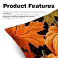 thumbnail image 2 of Maple Ieaf Pumpkin Velvet Bed Pillow Throw Covers Pillow Inserts Throw Pillows with Unique Patterns - Set of 2, Sizes 16x16, 18x18, 20x20 Inches for Various Occasions, 2 of 6