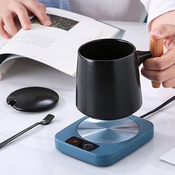 Clearance Under $6 Coffee Mug Warmer – 55°C Constant Temperature Desk Warmer for Hot Drinks (Blue)