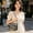 833#White, variant on Beaded Flower Shoulder Bag Handmade Underarm Bag Vintage Style Women Fashion Handbag For Party Dating Shopping Travel Use, Floral Beaded Design Lightweight Carry For Elegant Occasions