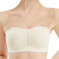 thumbnail image 4 of PENGXIANG Women‘s Solid Color Strapless Bra  Enhanced Bust Appearance  Non Slip  Thin Bandeau  Push Up Bra, 4 of 5